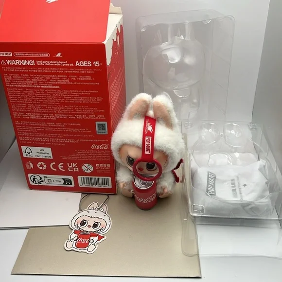 LABUBU -THE MONSTERS COCA-COLA SERIES-Vinyl Face Blind Box “Happy Factor” NWOT - Picture 10 of 15